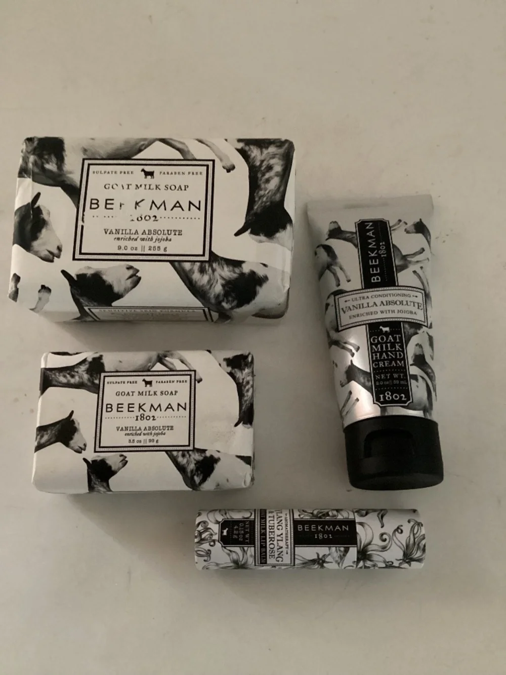 Beekman Vanilla Absolute GOAT Milk Soap, Hand Cream & Lip Balm